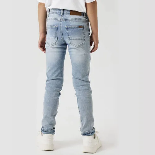 NAME IT KIDS slim regular waist slim fit jeans light blue denim, foto 3