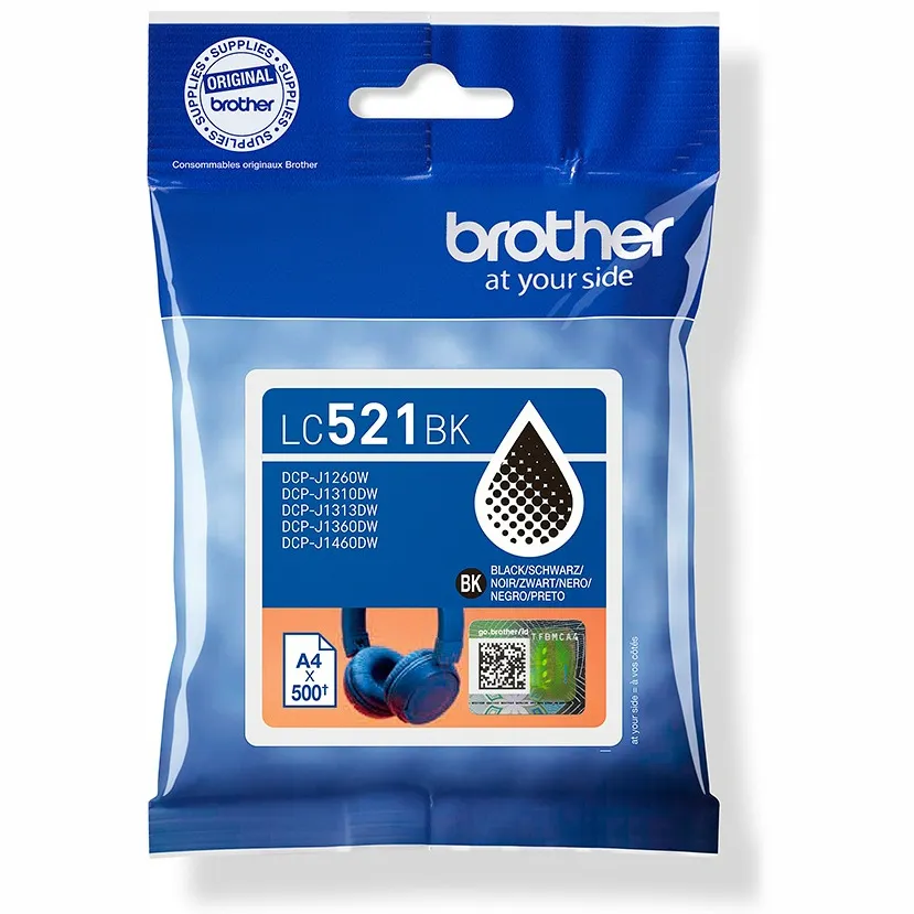 Brother LC-521BK inktcartridge zwart, foto 4