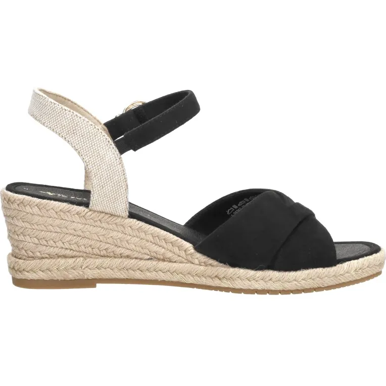 Tamaris sandalen touwzool zwart