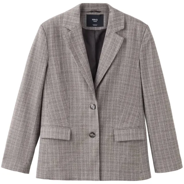 Mango TEEN oversized geruite blazer - bruin/taupe