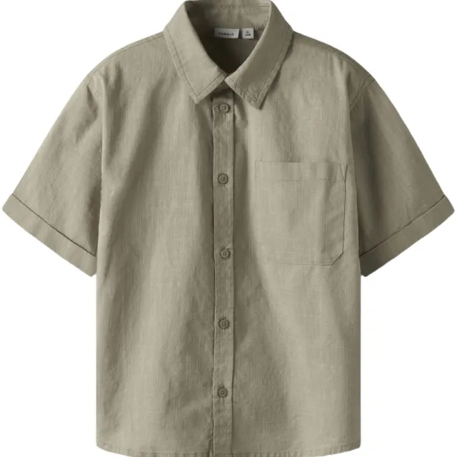 NAME IT KIDS regular casual overhemd grijsgroen, foto 2
