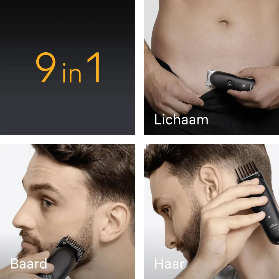Braun Series 5 9in1 - all-in-one - AIO5540 - baardtrimmer, tondeuse, lichaamstrimmer black matt, foto 3