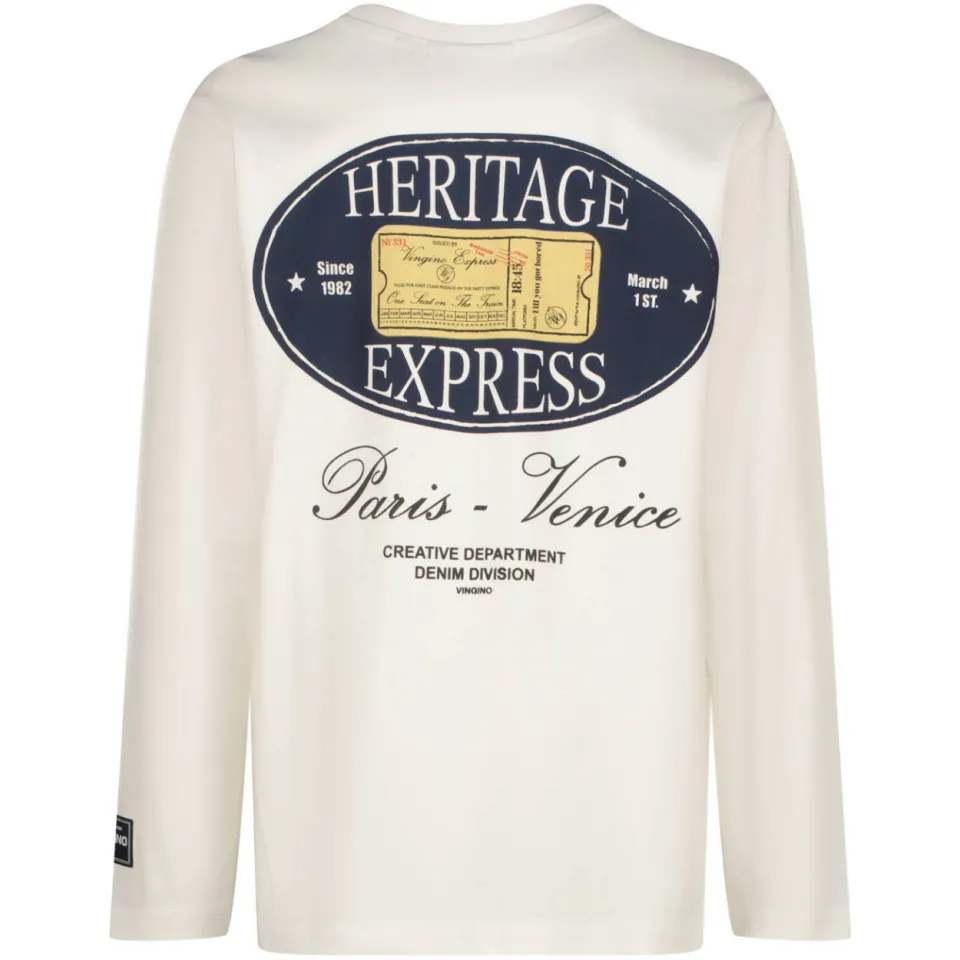Vingino longsleeve met backprint wit, foto 3
