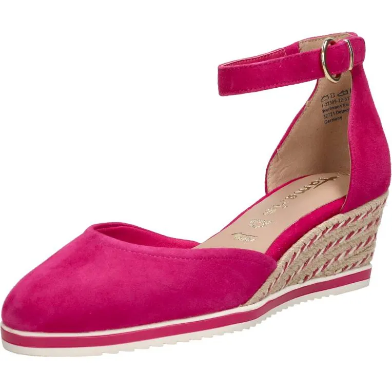 Tamaris sandalen touwzool fuchsia, foto 3