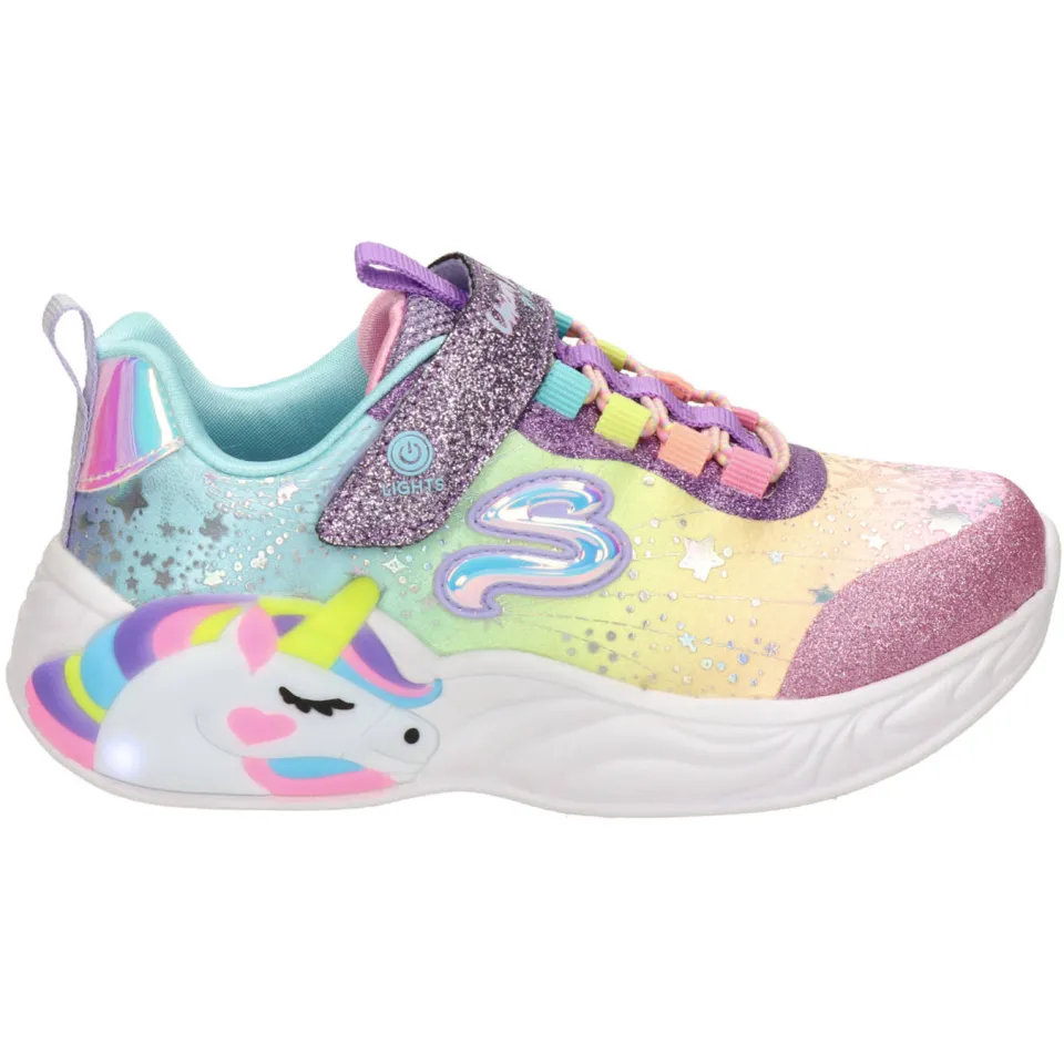 Skechers Unicorn sneakers met lichtjes roze/multi, foto 5