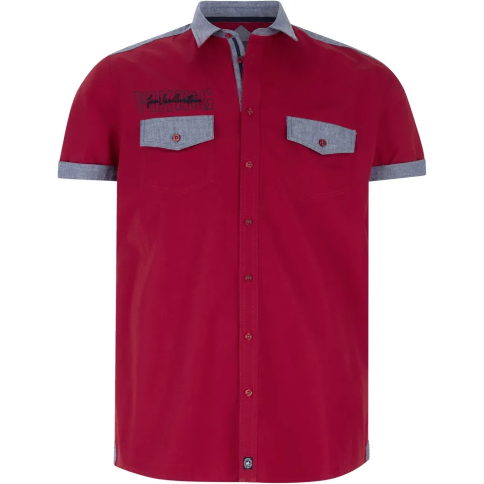 Jan Vanderstorm casual overhemd HERKKO Plus rood, foto 2