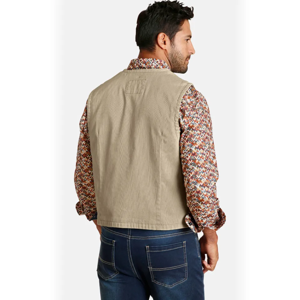 Jan Vanderstorm gilet Plus Size TORELL beige, foto 5