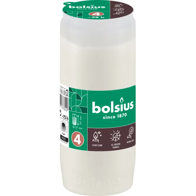 Bolsius Herdenkingslicht Nr.4 Wit