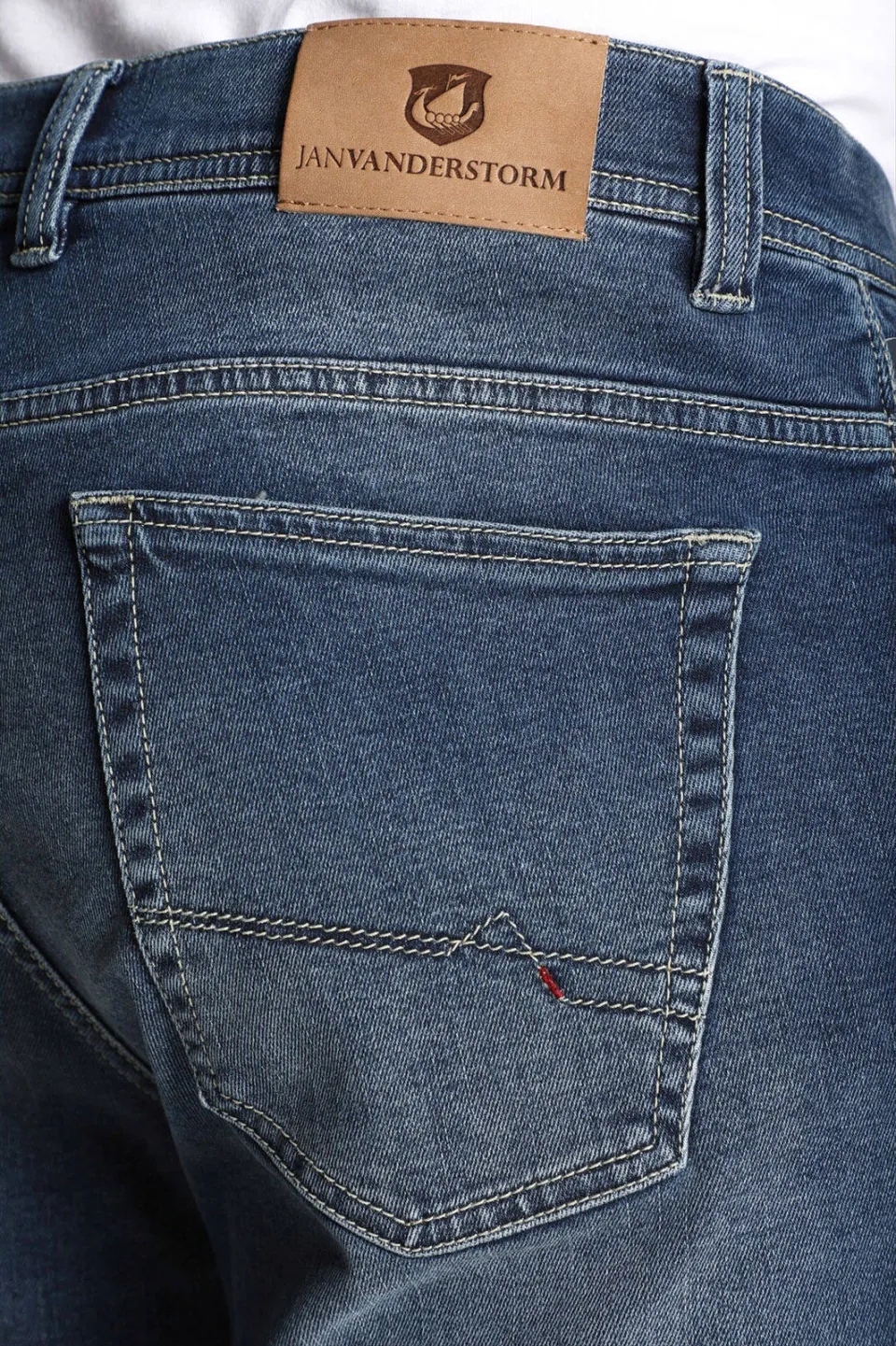 Jan Vanderstorm tapered fit jeans Plus Size WALLNER stonewashed blauw, foto 7