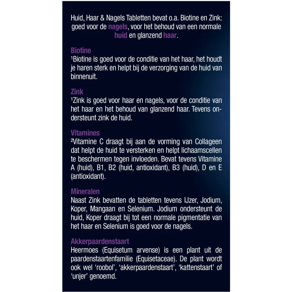 Lucovitaal Huid, Haar & Nagels Tabletten - 60 tabletten, foto 5