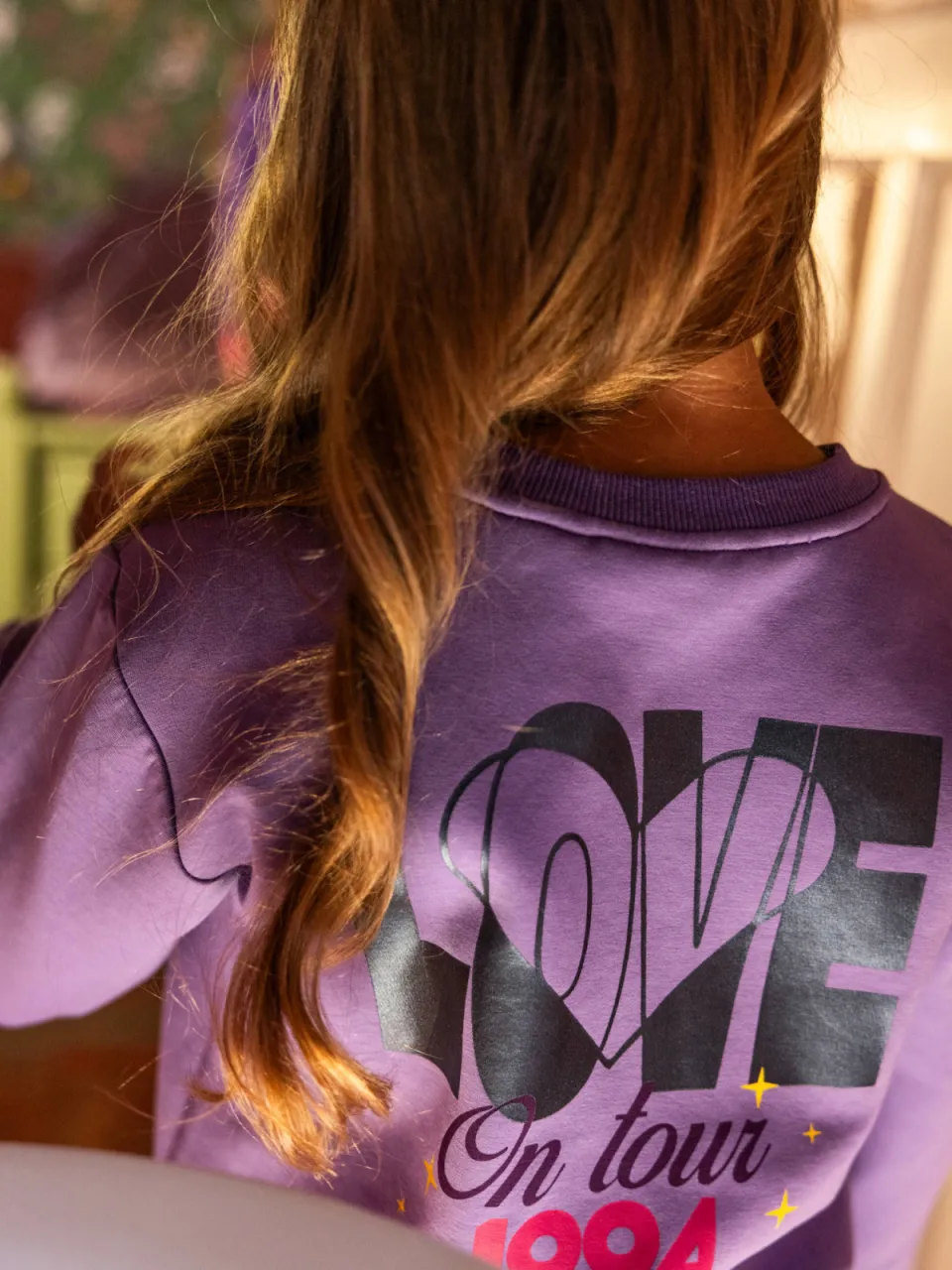 LOOXS little boxy sweater met backprint - paars, foto 8