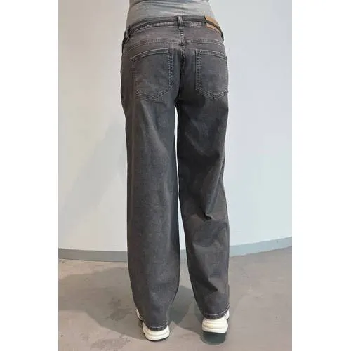LOVE2WAIT regular waist tapered zwangerschapsjeans grey denim, foto 3