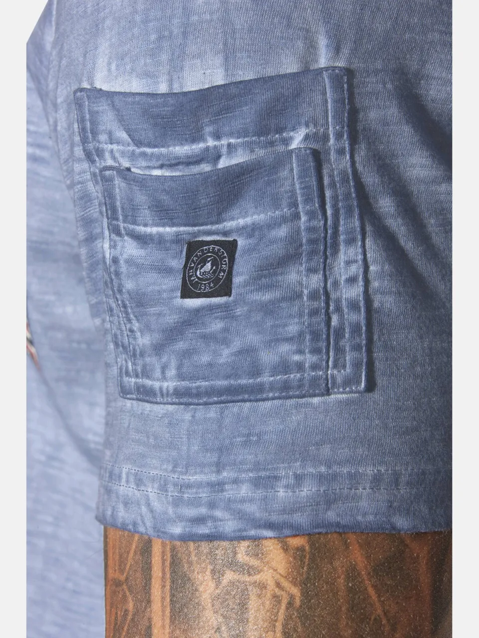 Jan Vanderstorm Helgo t-shirt blauw, foto 4