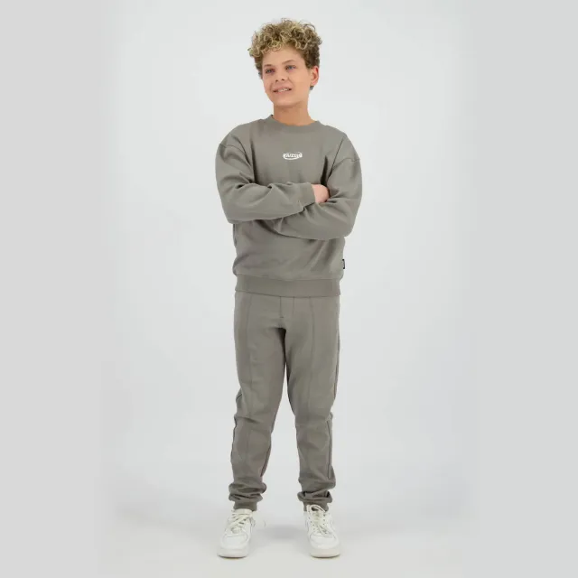 Raizzed sweater met backprint grijs