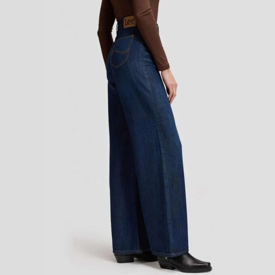 Lee wide leg jeans - donkerblauw, foto 6