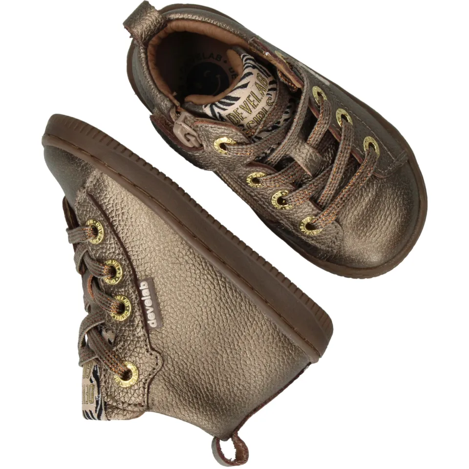 Develab 44350 hoge sneakers goud, foto 6