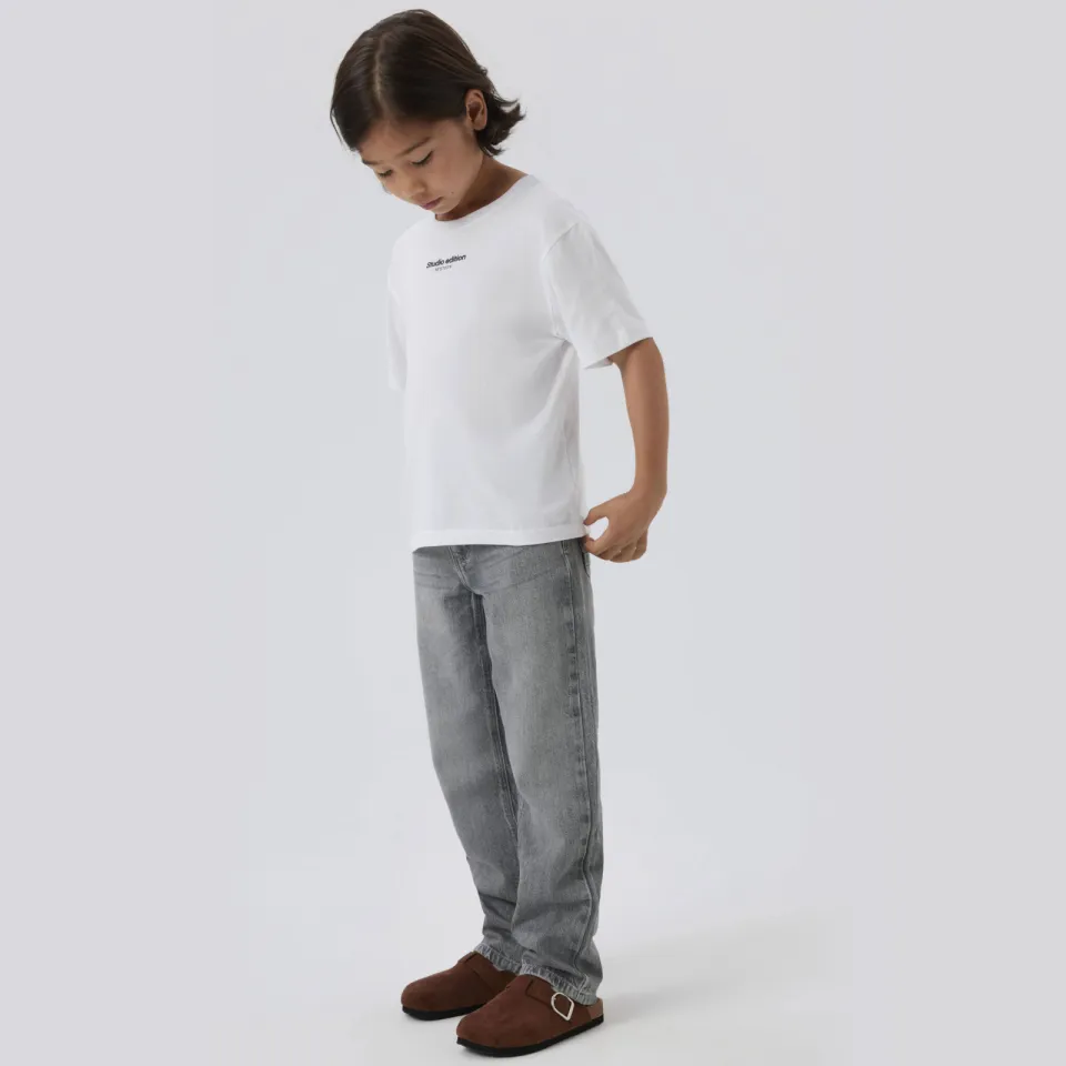 NAME IT KIDS loose fit jeans grey denim, foto 4