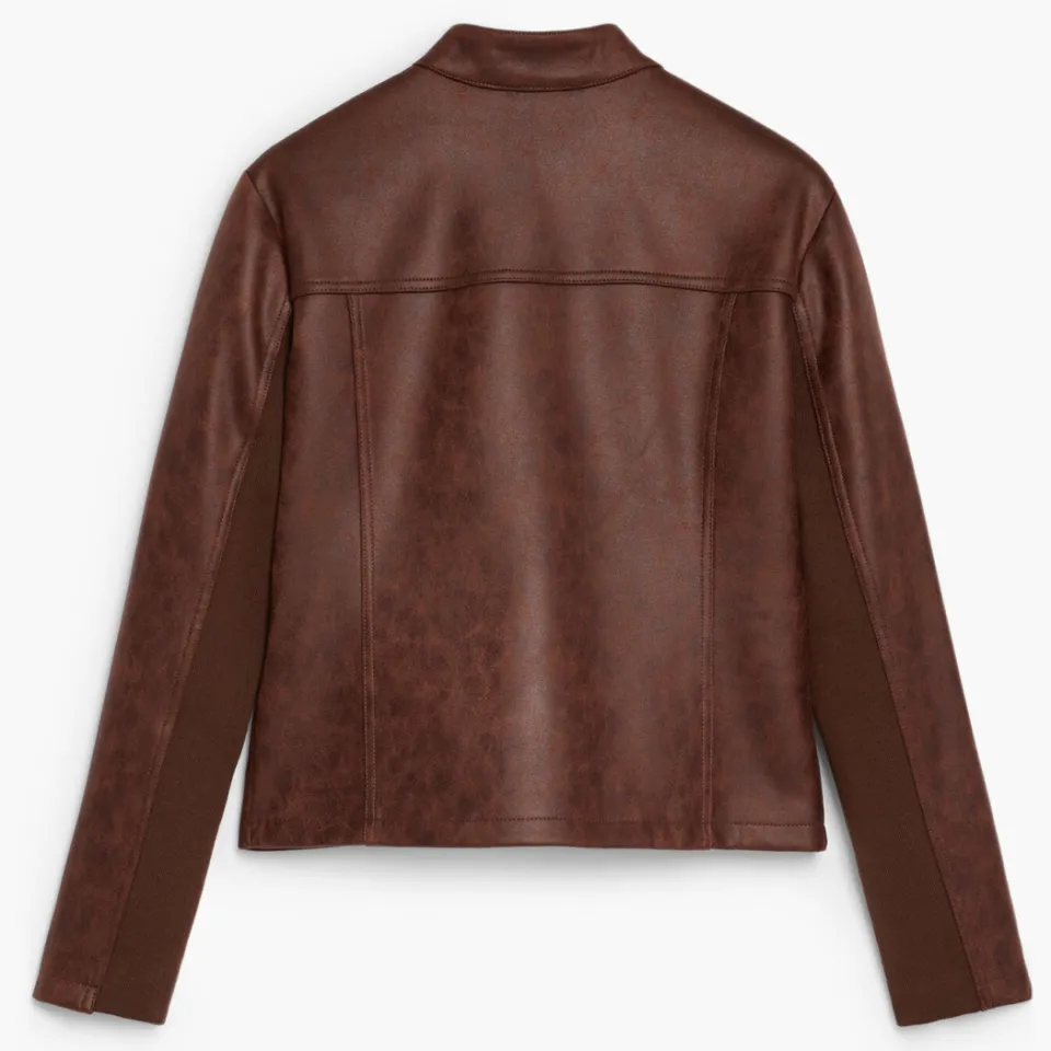 Desigual imitatieleren jas - bruin, foto 2