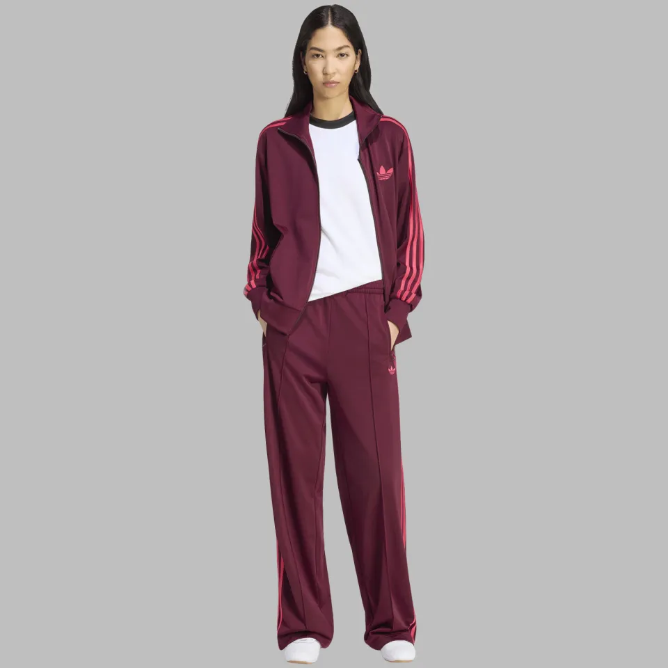 Adidas Originals Firebird loose fit broek donkerrood Red
