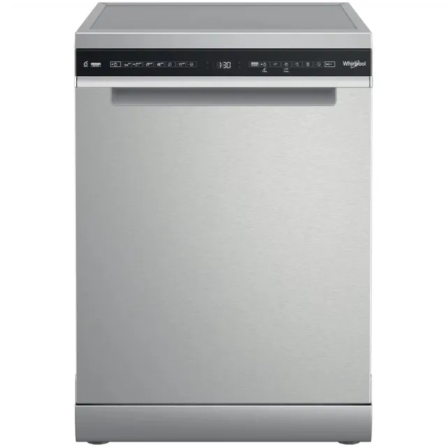 Whirlpool W7F HS41 X MaxiSpace Vrijstaande vaatwasser Grijs RVS