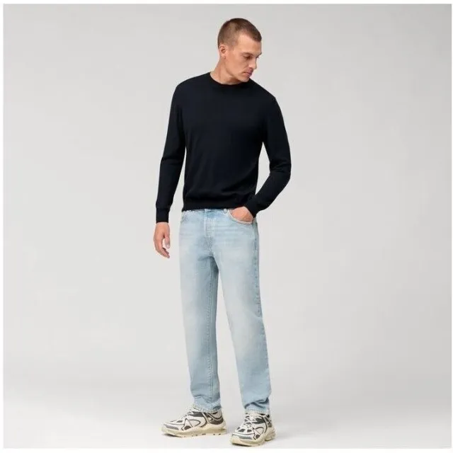 Trui Olymp Trui O-Hals Wol Donkerblauw marine