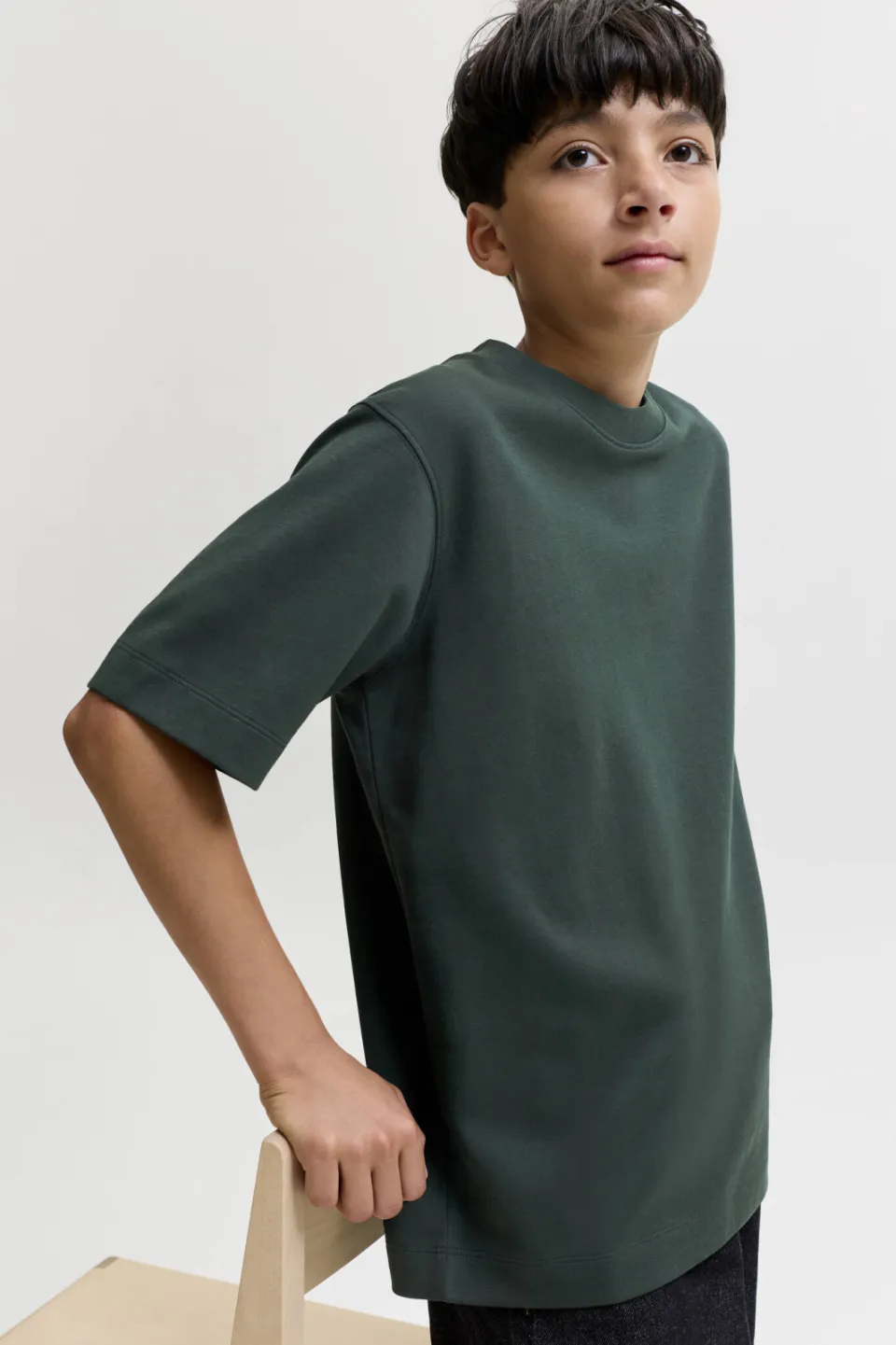 Jack & Jones junior oversized T-shirt donkergroen, foto 5
