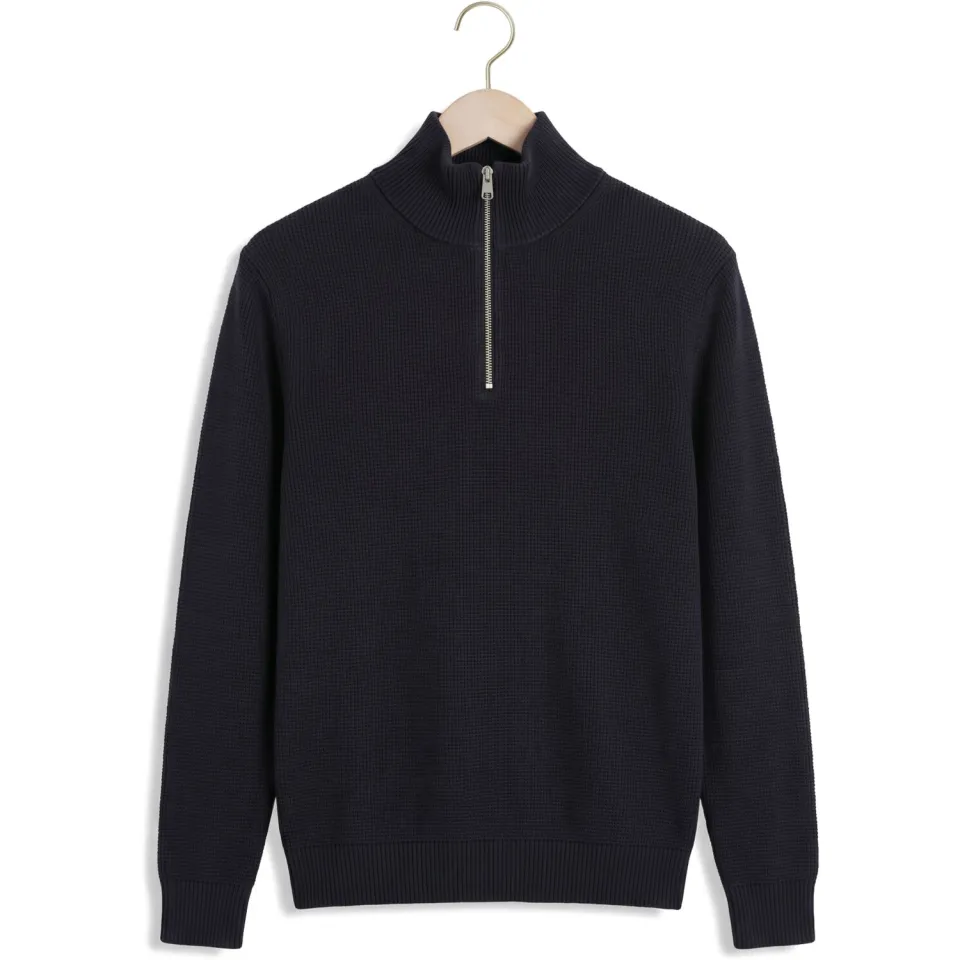 Selected gebreide trui donkerblauw sky captain, foto 4