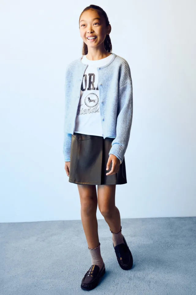 Mango Kids gebreid vest - lichtblauw