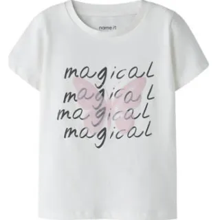 NAME IT MINI t-shirt wit met tekst
