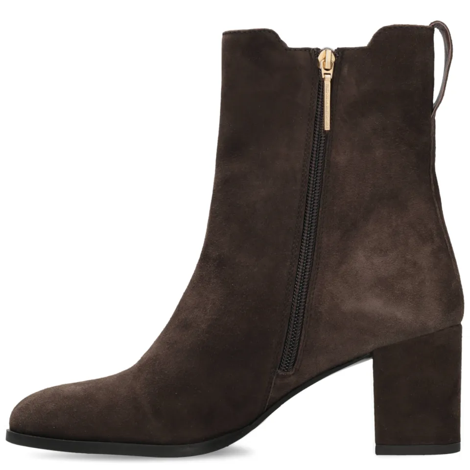 Fred de la Bretoniere Chelsea leren chelsea boots met hak - donkerbruin, foto 2