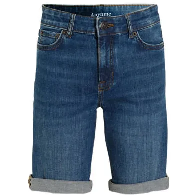 Anytime denim short blauw