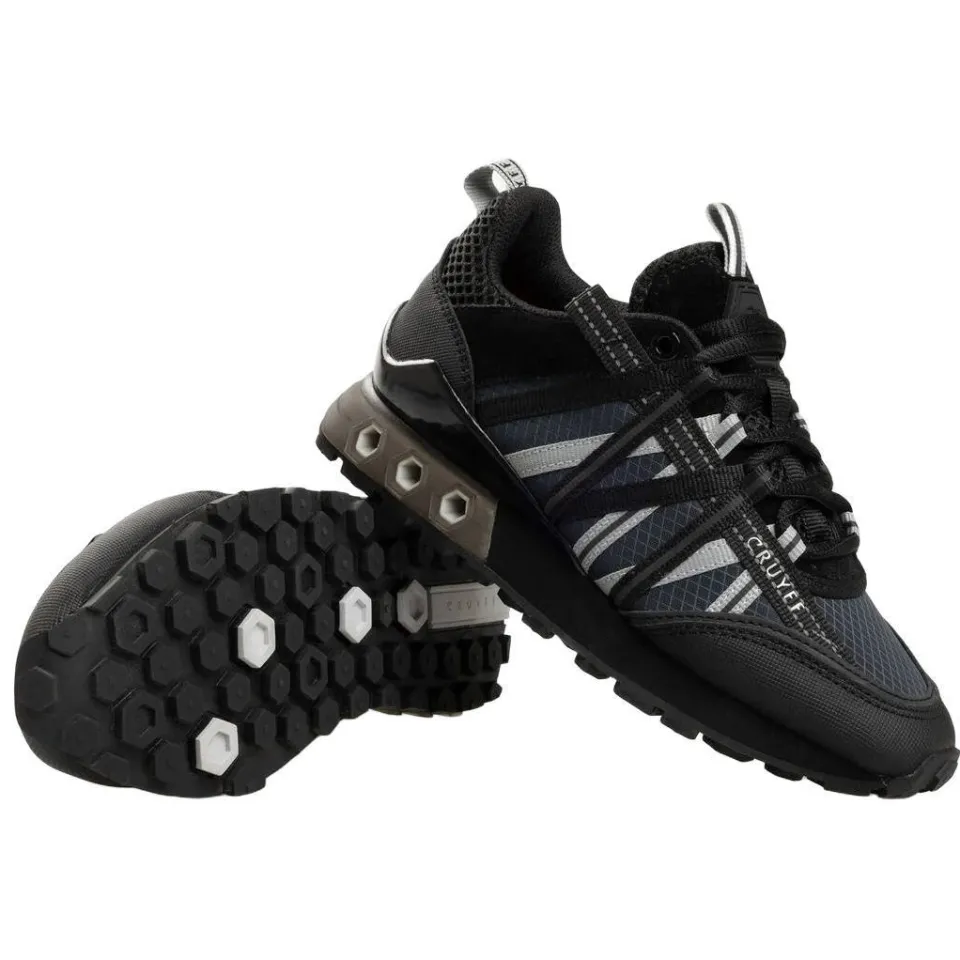 Cruyff leren sneakers - zwart/donkergrijs, foto 4