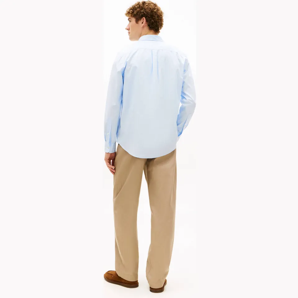Tommy Hilfiger regular overhemd CORE FLEX POPLIN lichtblauw blauw, foto 4