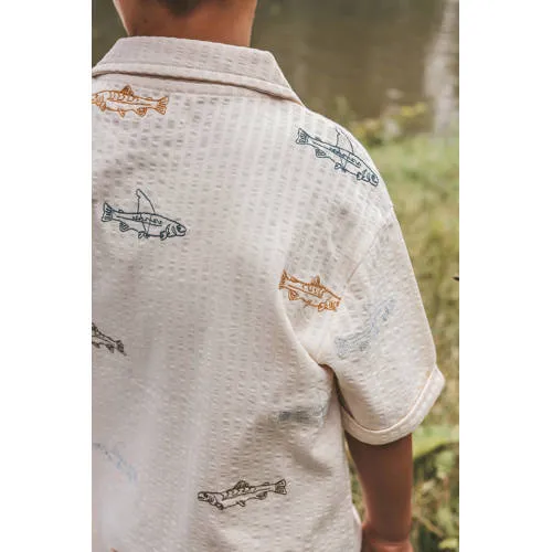 Your Wishes loose casual overhemd met textuur ecru, foto 6