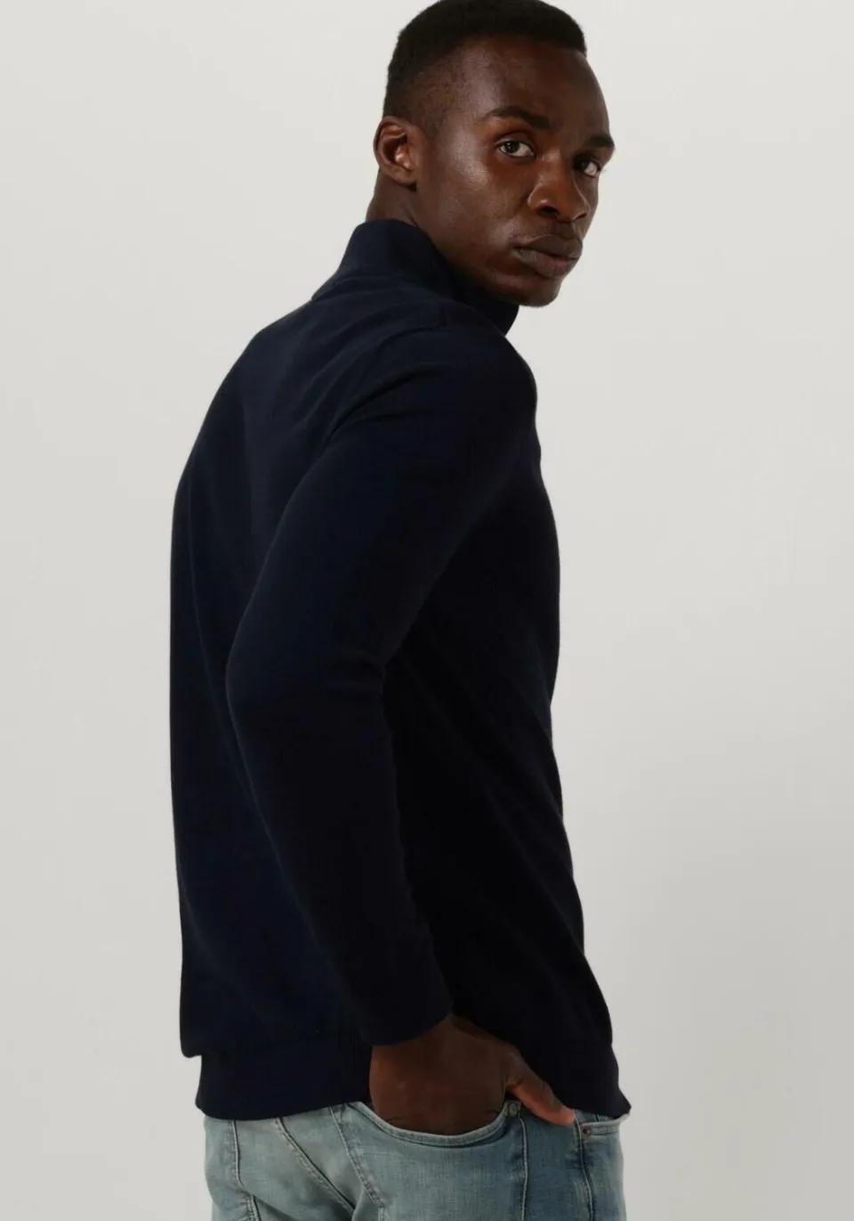 SELECTED MEN Heren Truien & Vesten Slhberg Half Zip Cardigan Noos - Donkerblauw, foto 3
