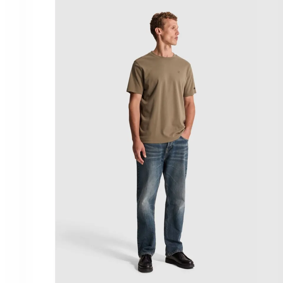 Cast Iron regular fit interlock T-shirt - walnut, foto 2