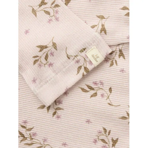 Lil' Atelier Mini slim fit legging met textuur roze, foto 3