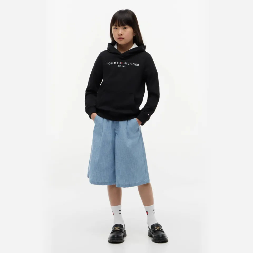 Tommy Hilfiger unisex hoodie met logo zwart, foto 7