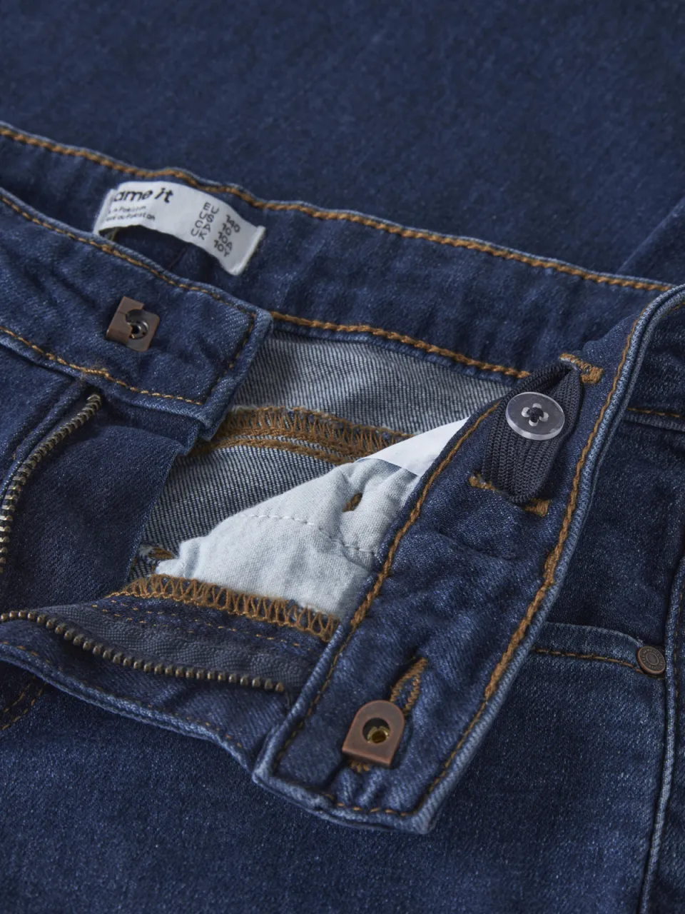 NAME IT KIDS wide leg jeans dark blue denim, foto 5