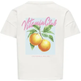 Kids Only Girl T-shirt met backprint wit, foto 3