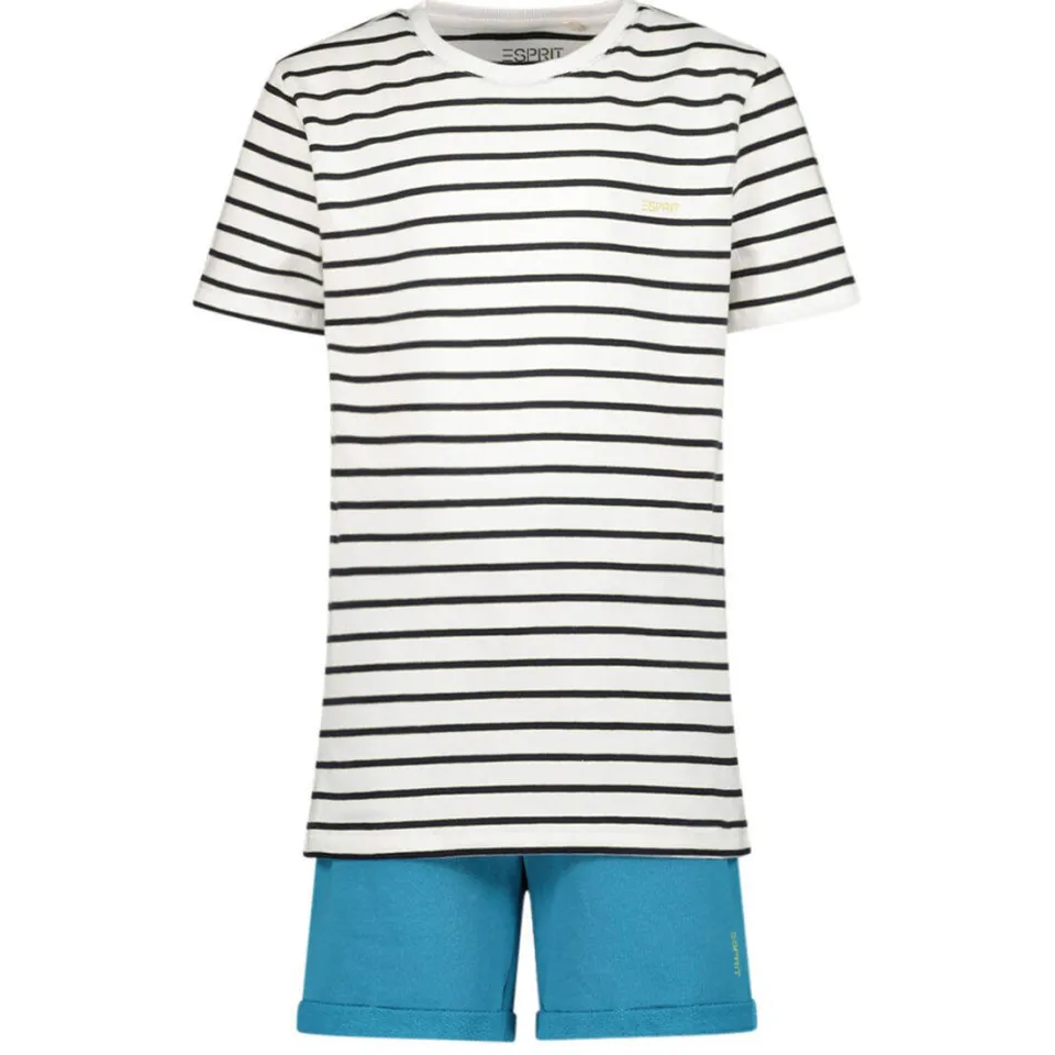 Esprit sweater + T-shirt + korte broek blauw, foto 4