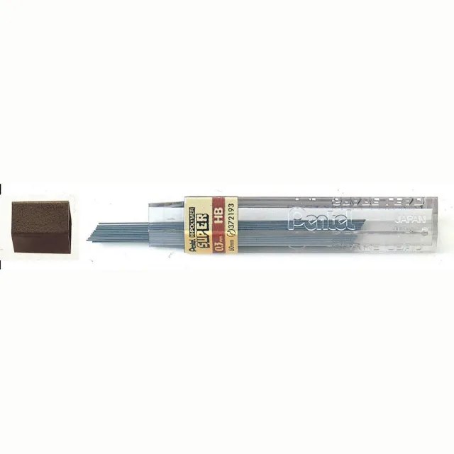 Pentel Potloodstift pentel hb 0.3mm zwart koker Stuks