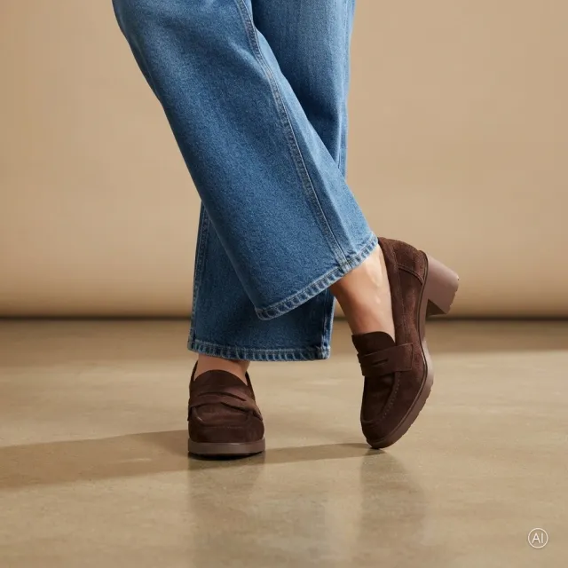 Gabor Gabor Loafers bruin Suede