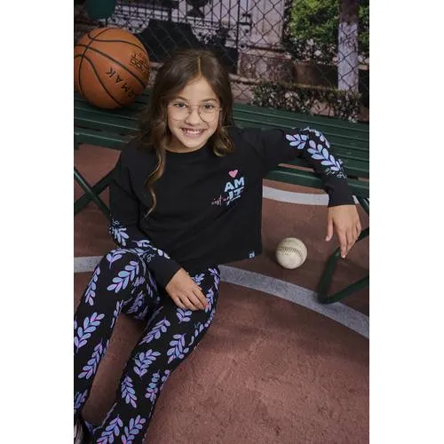 Z8 kids longsleeve Oumayra zwart/lichtblauw, foto 4