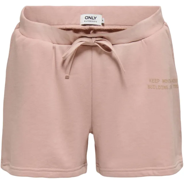 Only Maternity low waist zwangerschaps sweatshort lichtroze