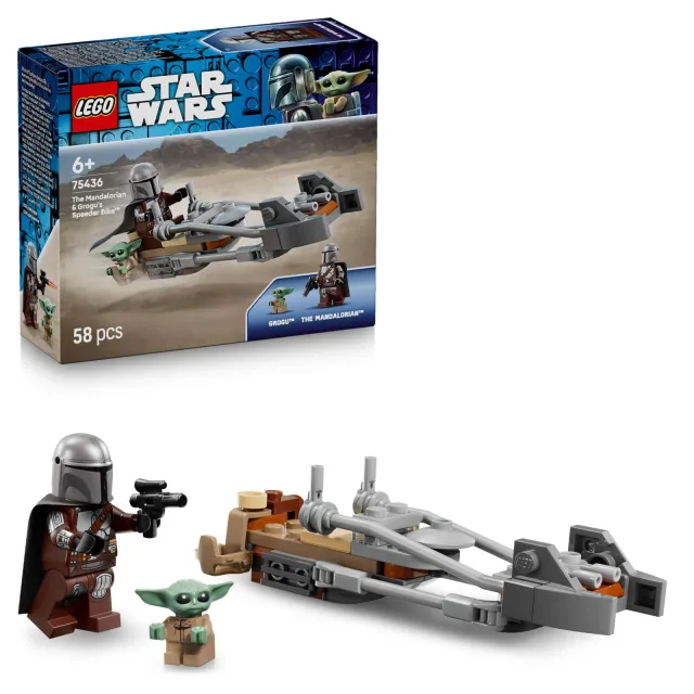 Lego Star Wars De Mandalorian en Grogu's Speederbike Set 75436