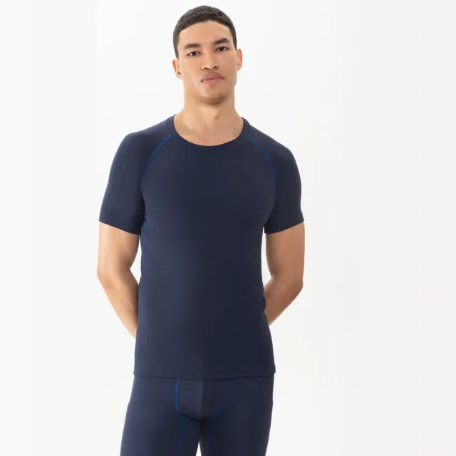 Mey Crew Neck Shirt Serie High Performance Yacht Blue