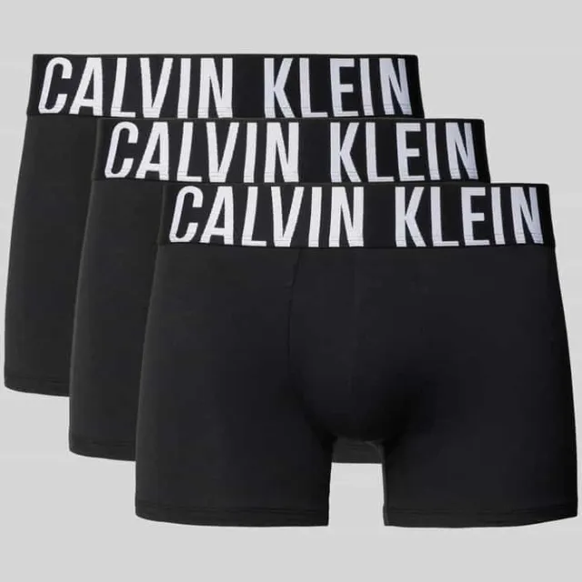 Calvin Klein Boxershort met band met label in een set van 3 stuks Zwart