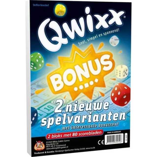 White Goblin Games Qwixx Bonus dobbelspel uitbreiding