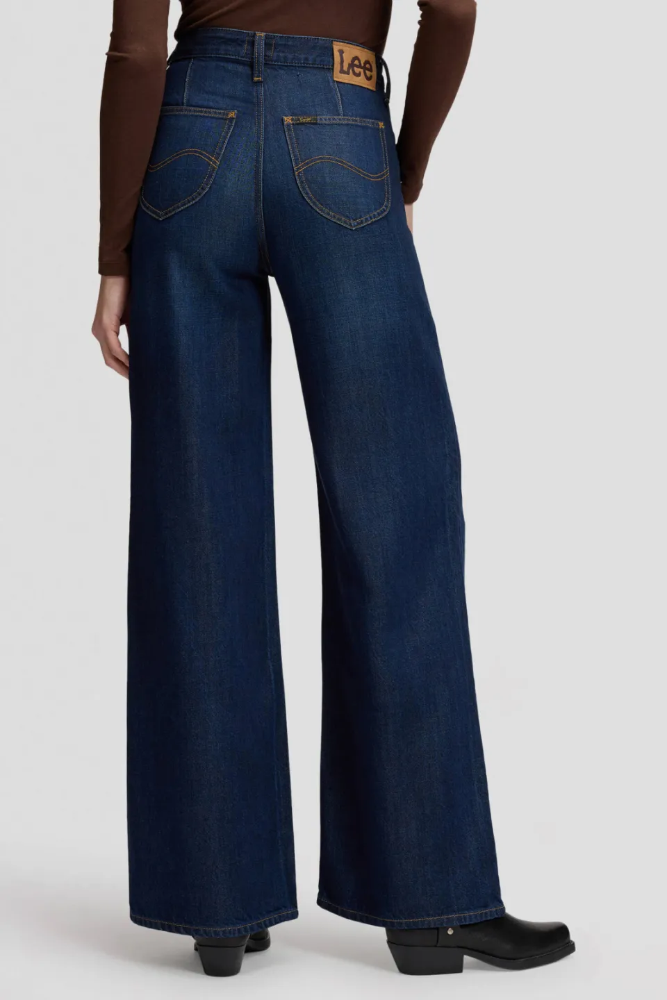 Lee wide leg jeans - donkerblauw, foto 5